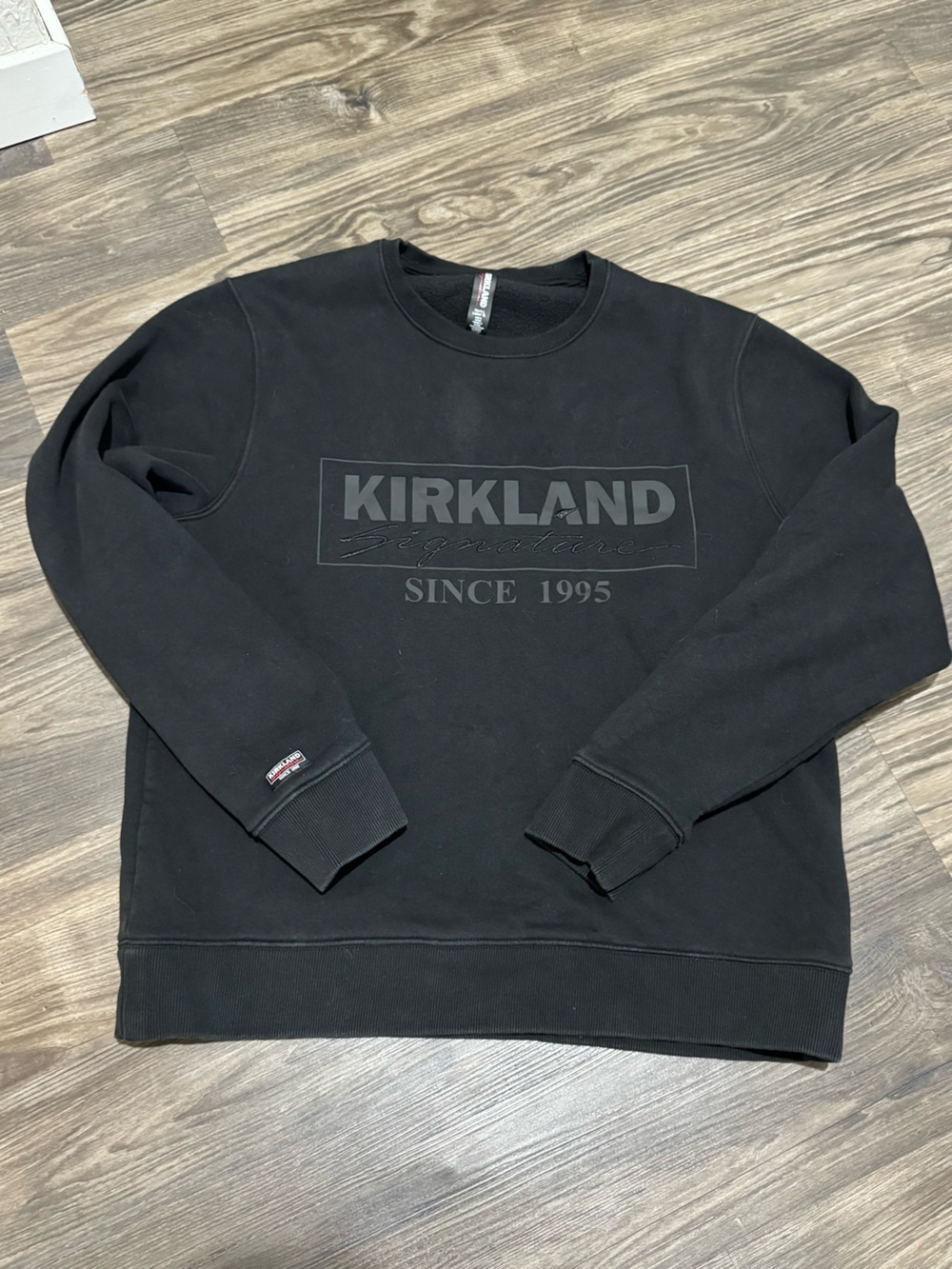 Kirkland Signature Black Logo Crewneck Sweatshirt